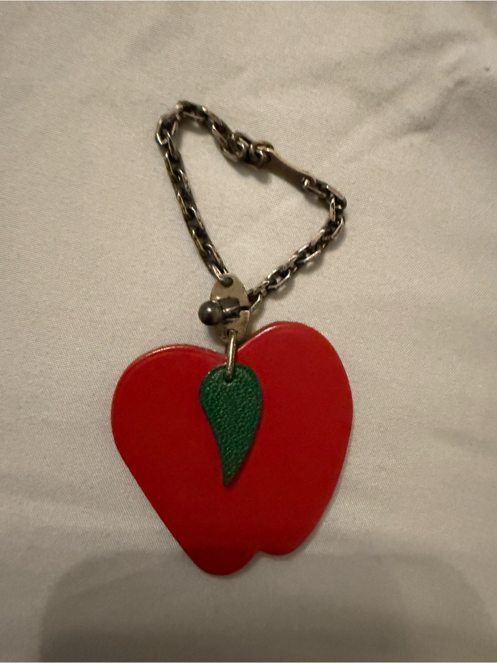 Hermès Fruit Motif Apple Leather Bag Charm